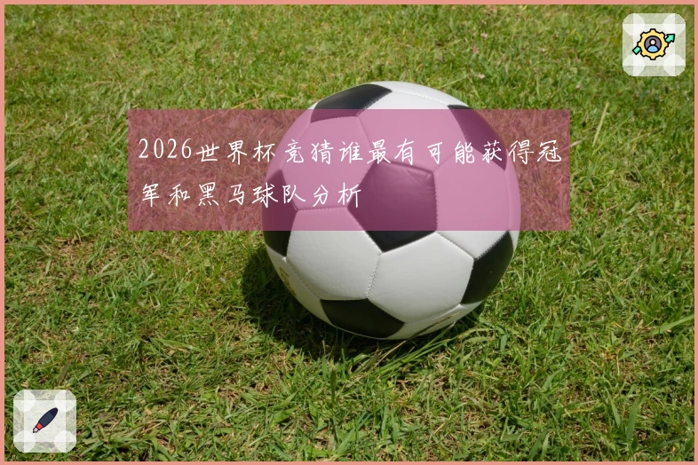 2026世界杯竞猜谁最有可能获得冠军和黑马球队分析